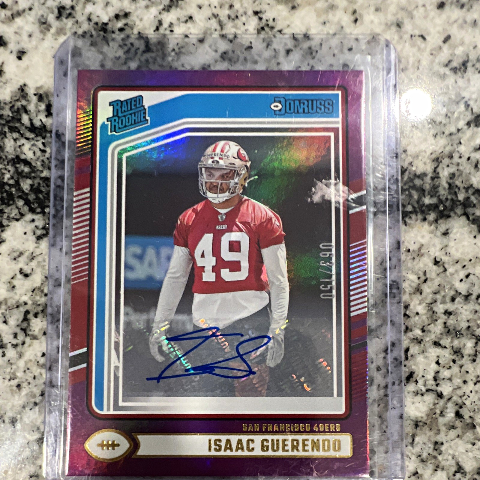 Isaac Guerendo Panini Donruss #336 Autograph Purple