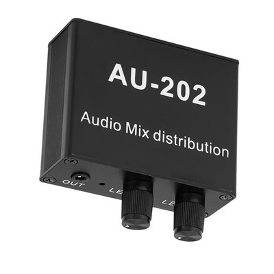 Stereo Mixer Audio Distributor for Headphone Power AMP Volume control DC5-19V