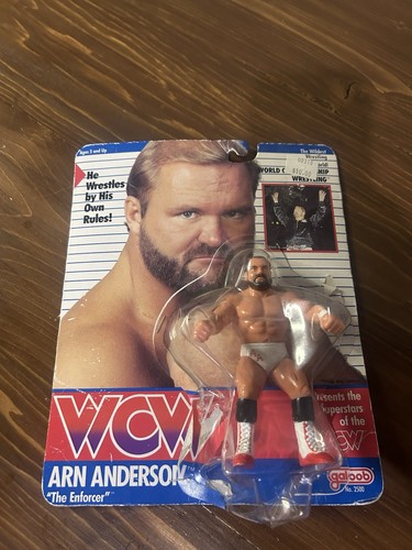 Arn Anderson 1990 Galoob WCW Figure MOC US Card WW...