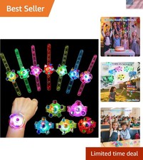 12 Fun LED Spinner Bracelets - Perfect for Birthday Parties Celebrations