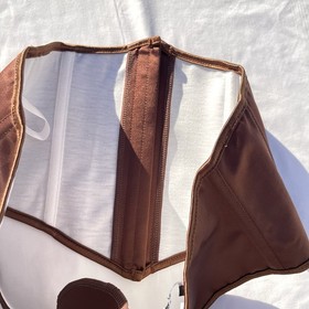 Scarlet Darkness Satin Waist Corset Lace Up Womens 10 Brown