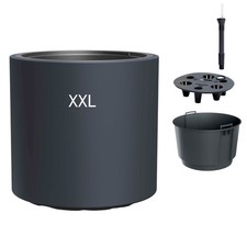 Pflanzkübel XXL Inneneinsatz mit Bewässerungssystem zylindrisch 74L Anthrazit