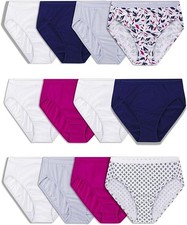Fruit of the Loom Womens Hi Cut Panties Multipack No Show Minimal