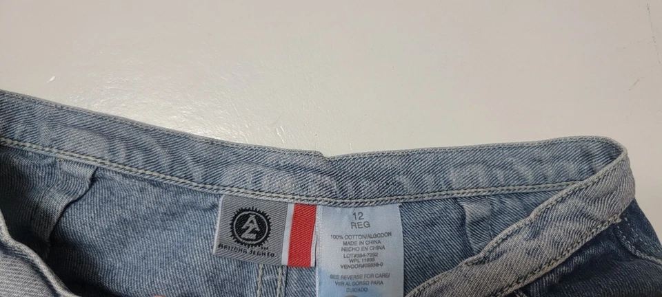 Shorts Arizona Jean Company feminino 3 cintura alta utilitário denim carga anos 90 Y2K Street - Imagem 4 de 4
