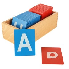 Montessori Lower and Capital Case Sandpaper Letters, Tactile Letters for Pres...