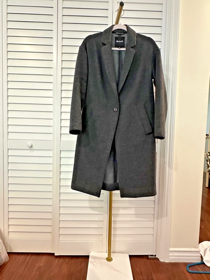 Casaco Madewell Monsieur feminino XS mistura de lã cinza urze escuro - Imagem 2 de 4
