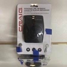 Craig Stereo Cassette Player/Recorder with Earphones AM/FM Radio open box