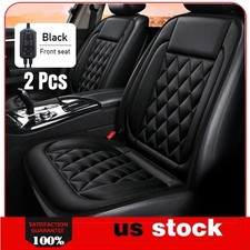 2x For Full Back And Seat Car Suv Trucks Universal Warmer Heated Seat Cover 12v
