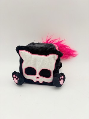 Squaredy Cats Plush Jolly Cat Black Pink Skeleton Animal Cube Squish Goth Toy
