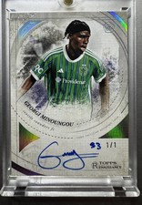 Georgi Minoungou MLS Chrome 2025 Renaissance On Card Rookie Auto 1/1 Platinum