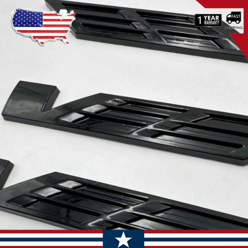 3x Pegatinas Insignia Guardabarros Trasero Metal 3D Emblema DTS V Todo Negro CT5 XT6 Foto 4 de 4