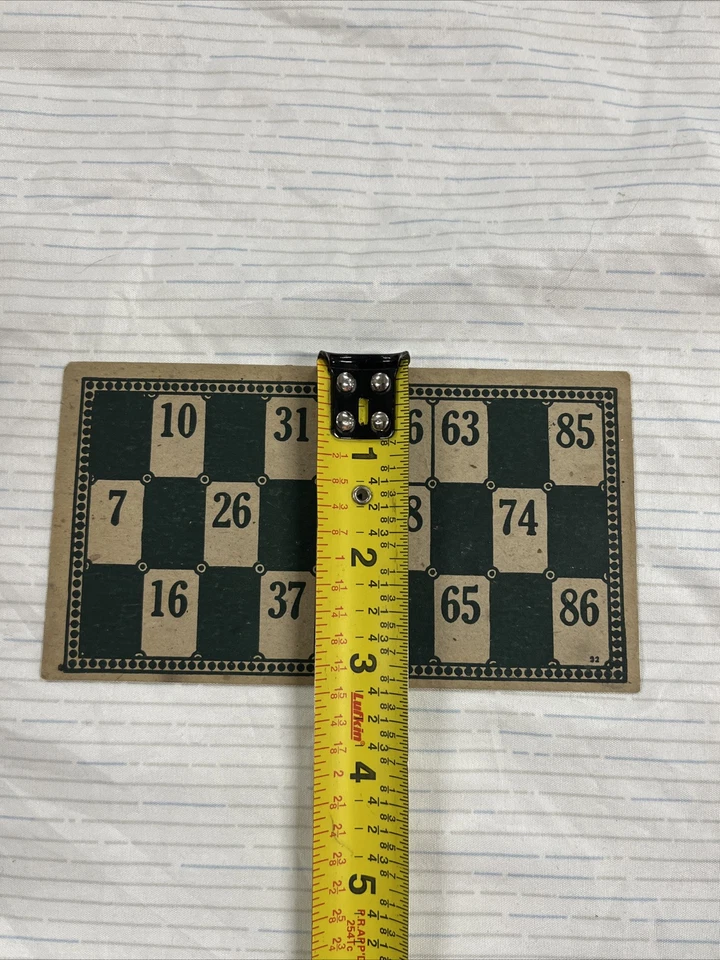 Tarjeta de juego Parker Bro’s Lotto de cartón verde vintage Foto 3 de 4