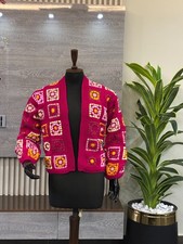 Crochet Cardigan Jacket Granny Square Sweater Handmade Winter Women Jacket