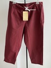 NWT Fabindia 100% Cotton Women's Pant Wine 🍷 Burgundy Elastic Back Cropped 36 — photo 9