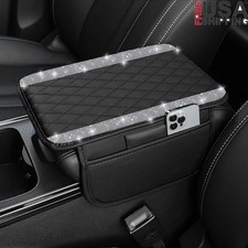 Car Armrest Cover W/ Storage Ergonomic Design Leather Console Protector New