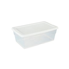 CLEAR STORAGE CONTAINER W/ LID 4-3/4"H X 13-1/2"W X 4-3/4"D