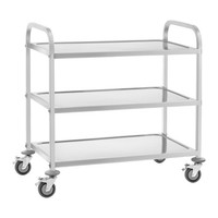3-Etagen-Servierwagen Bis 150 Kg Edelstahl RCSW-6.2