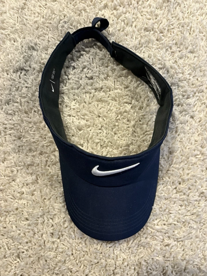 nike akron zips hat cap visor adult one size blue adjustable casual mens a23**** - Image 3 of 4
