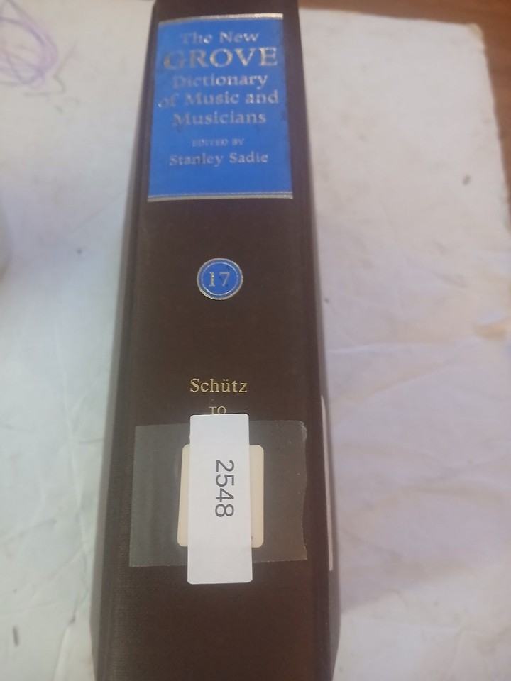 New Grove Dictionary of Music and Musicians Vol 17 Stanley Sadie 1980 ...