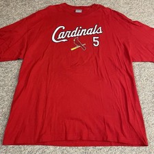 Albert Pujols 5 St. Louis Cardinals 2010 MLB Red T-Shirt Size 2XL