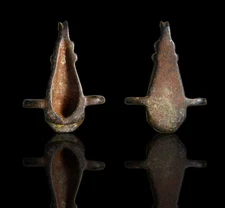 Hellenistic Bronze Fertility Amulet Pendant, Circa 300 BC. Certified Authentic