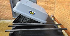 Car Roof Top Box Grey / Large Top Cargo Travel + Bars