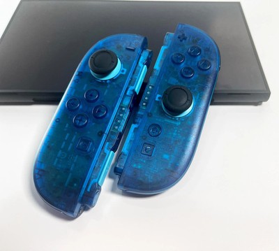 Custom Nintendo Switch 2 Joy-Cons Translucent Clear Ice Blue Joy Con