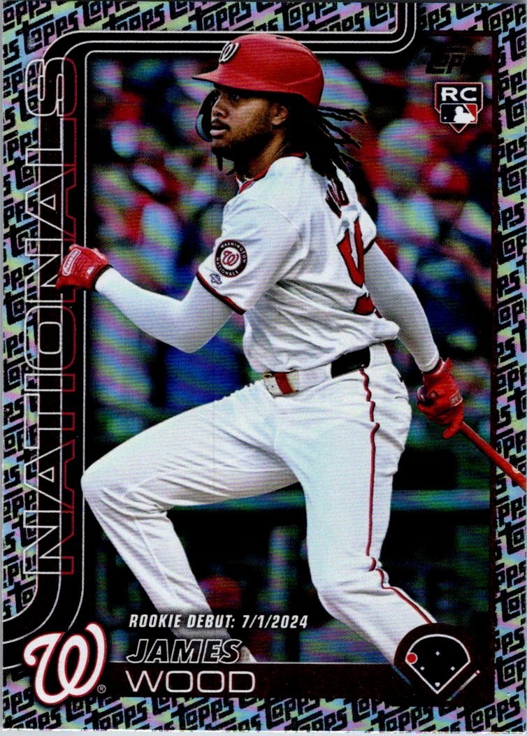 2025 Topps Update Series Topps Foil Pattern Rookie Debut James Wood RC #US 218
