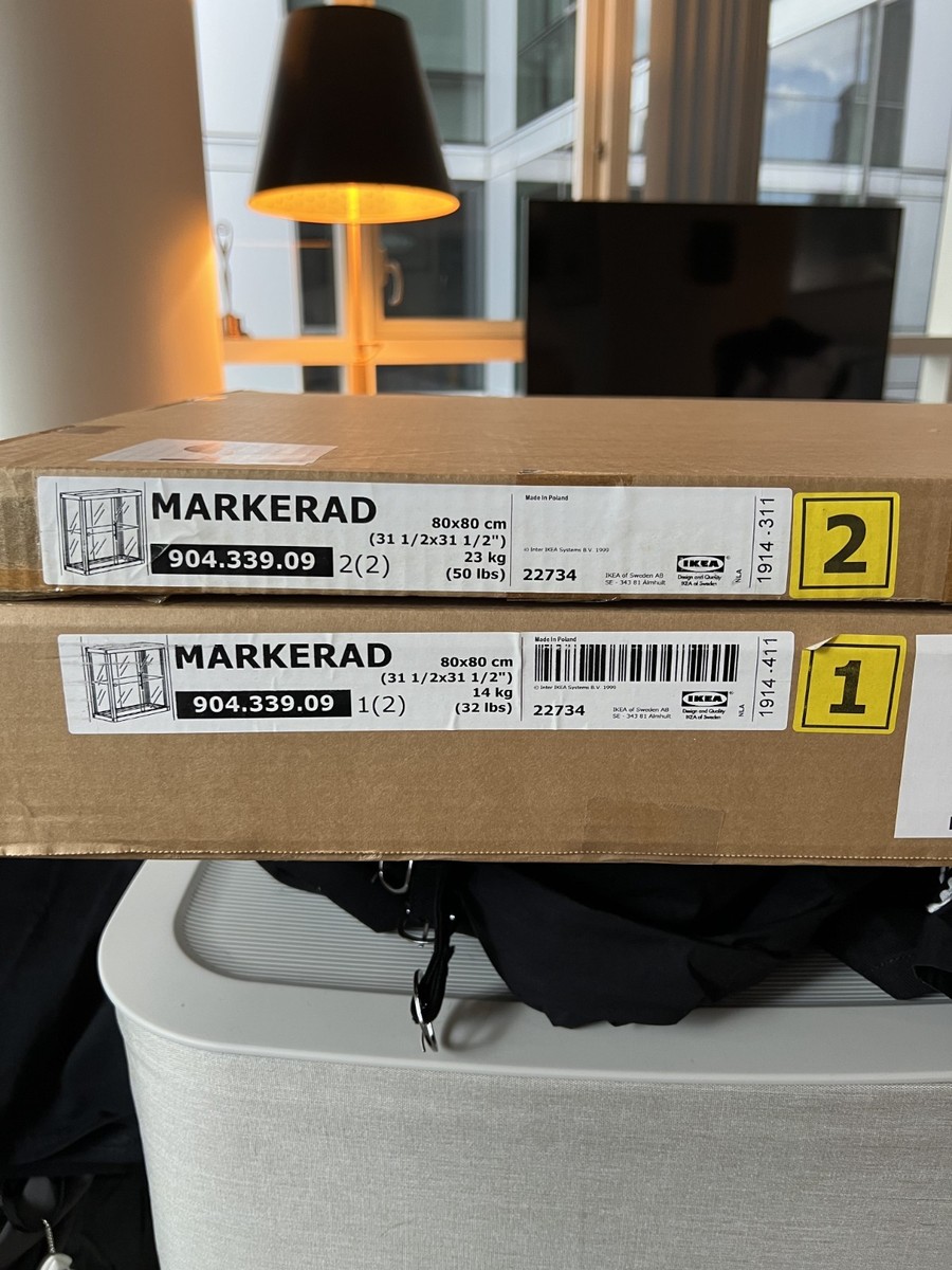 IKEA x VIRGIL ABLOH Glass-Door Cabinet Pine Display Case MARKERAD