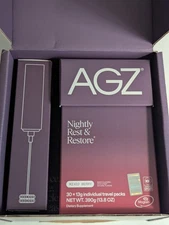 New- AGZ - Nightly Sleep Support 30 Packets + Frother - Mixed Berry