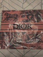 Dior Dioriviera Shopper Tote Light Pinkred Canvas Tiger Print 15 X 14 - Nwt.