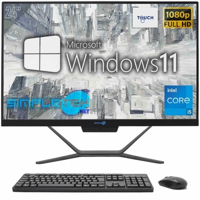 AIO All In One Touchscreen I5 24'' Full HD Windows 11 4GB 240GB PC Touchscreen