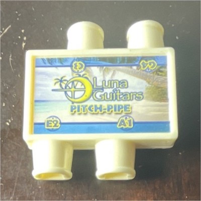 Luna Guitars Pitch Pipe for Guitar, Beige Plastic Musical Instrument Tuner