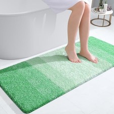 Bathroom Runner Rugs 47x20, Extra Soft Absorbent Microfiber 47" x 20" Green