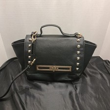 Versace 19.69 Italia Black Crossbody Wallet Purse Organizer Faux Croc Bag