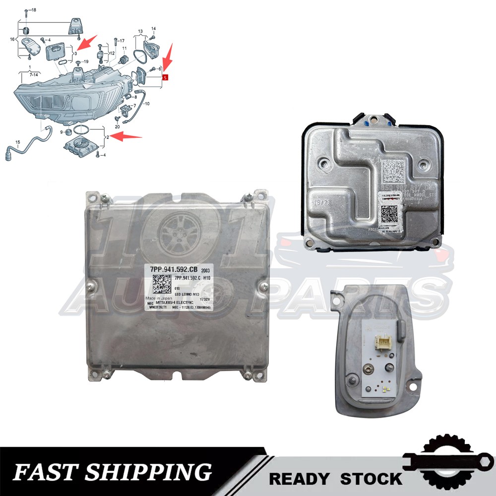3Pcs Right Matrix Headlight Conteol Led Module For Audi Rs3 S3 A3 2017-2020