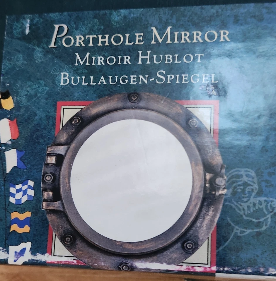 Espejo ojo de buey vintage modelos auténticos marca. ¡Nuevo en caja original! Apprx 11" Foto 3 de 4