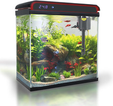 Glass 20 Gallon Fish Tank Aquarium - Smart Self-Cleaning Starter Kit with 3-Colo