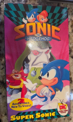 *RARE* Sonic the Hedgehog Super Sonic VHS Tape 1990 Cartoon ToonTime Video