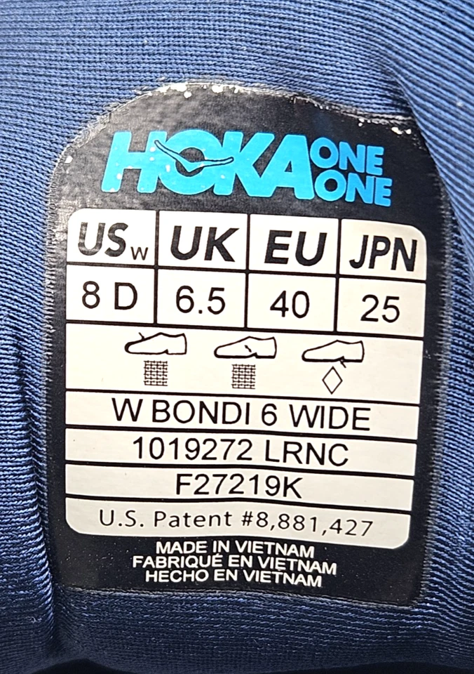 Hoka One One Women’s Bondi 6 Wide Gray Athletic Running Shoes Sneakers Size 8D - Image 2 of 4