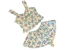 1980  s 1990  s Vintage Babydoll Floral Lingerie Pajama Set Coquette Flowy Sweet