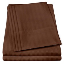 Dobby Stripe Queen Sheets - 6 Piece 1500 Supreme Collection Fine Brushed Micr...