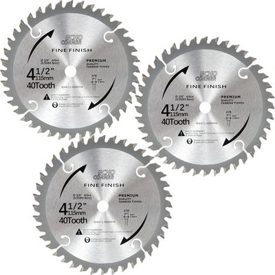 4-1/2 Inch Ultra-Thin Fine Finish Wood Cutting Circular Saw Blades, 3/8 Inch ...