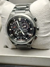 Citizen Attesa ATP53-2703 Black Titanium Radio Solar Chronograph 46mm