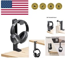 HS906 Headphone Stand  Hanger 2 in 1, Above  Under Desk Gaming Headset Hold...