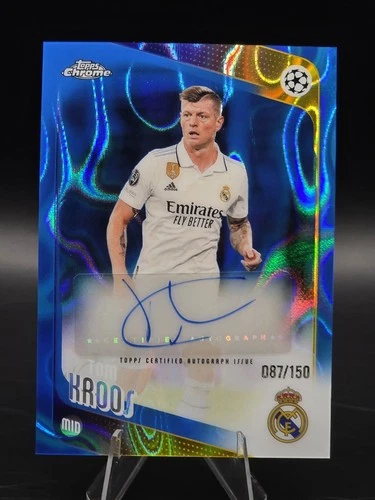 Toni Kroos 2025-26 Topps Chrome UEFA Club Competitions Legend Auto Blue Lava...