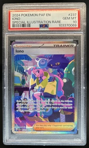 2024 Pokemon Paldean Fates Iono #237/091 PSA 10 GEM MINT