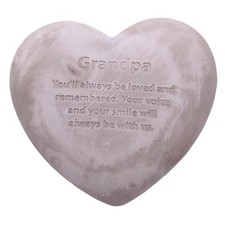 Wowser Heart Shaped Memorial Stone, Sympathy Gift, Remembrance Garden Accent,...