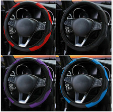 Car Steering Wheel Cover Carbon Fibre Anti-slip Protector Pu Leather Accessories Car Steering Wheel Cover Carbon Fibre Anti-slip Protector Pu Leather Accessories