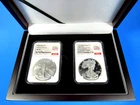 2026  Unc. (W) & Proof W, 2-Coin Set, 40th Ann. NGC MS/PF 70,  250 Flag Label